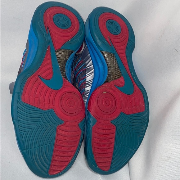 Nike Lunar Hyperdunk Grey/Fireberry-Dynamic Blue - Picture 7 of 8